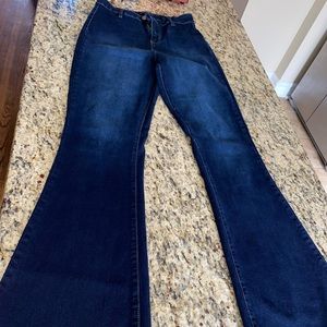 Dark blue wide leg pants